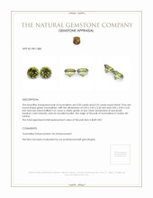 1.04 Ct.Tw.Total Carat Weight Green Tourmaline Pair from Ceylon (Sri Lanka) Appraisal