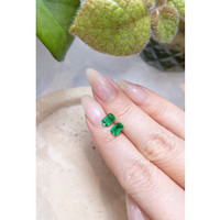 1.30&nbsp;Ct.Tw.Total Carat Weight Emerald Pair from Afghanistan Life Style
