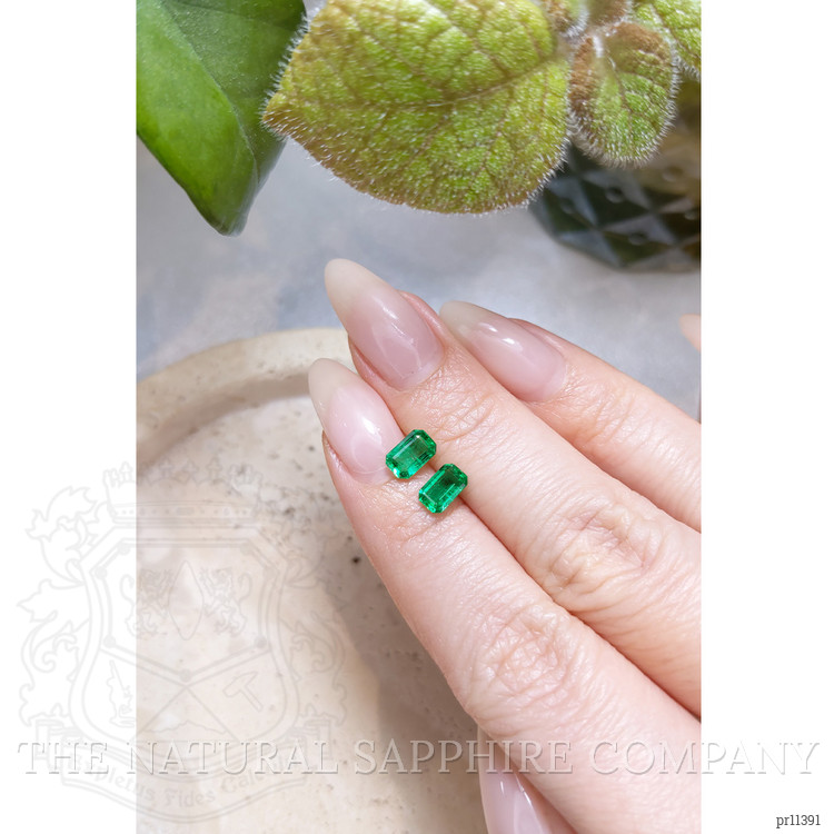 1.30 Ct.Tw. Emerald Pair from Afghanistan
