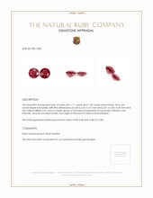 2.49 Ct.Tw.Total Carat Weight Ruby Pair from Mozambique Appraisal