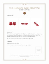 2.78 Ct.Tw.Total Carat Weight Ruby Pair from Mozambique Appraisal