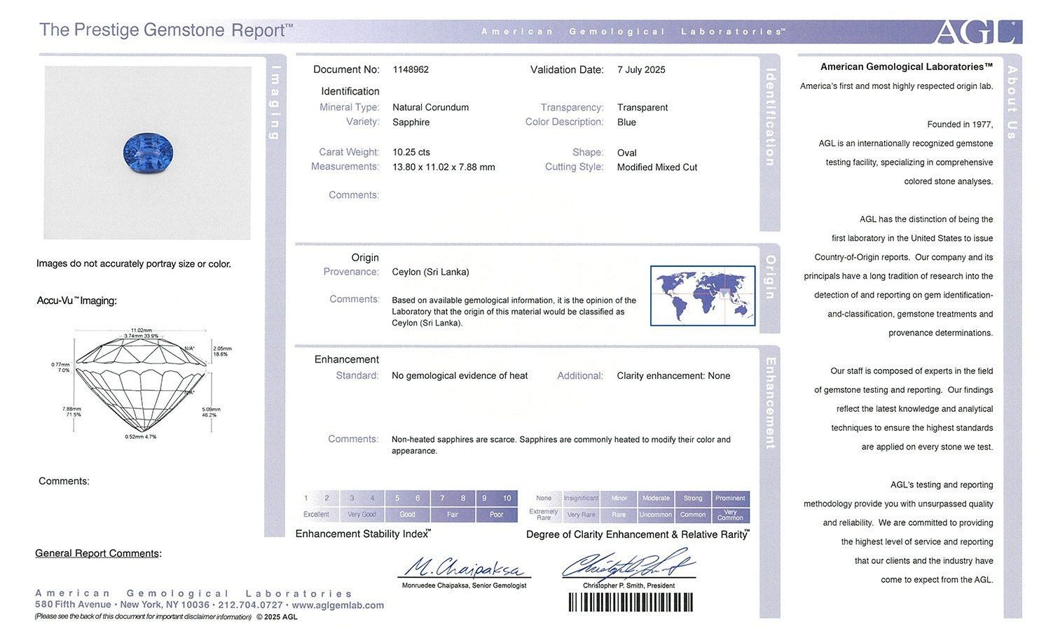 20.63 Ct.Tw. Blue Sapphire Pair from Ceylon (Sri Lanka)