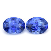 8.81&nbsp;Ct.Tw.Total Carat Weight Blue Sapphire Pair from Ceylon (Sri Lanka) Video