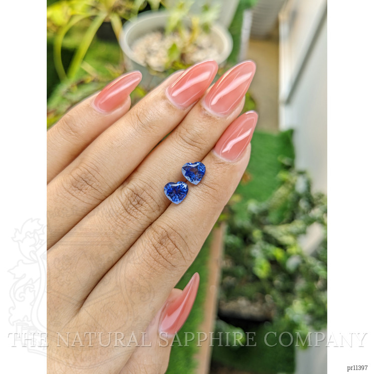3.35 Ct.Tw. Blue Sapphire Pair from Ceylon (Sri Lanka)