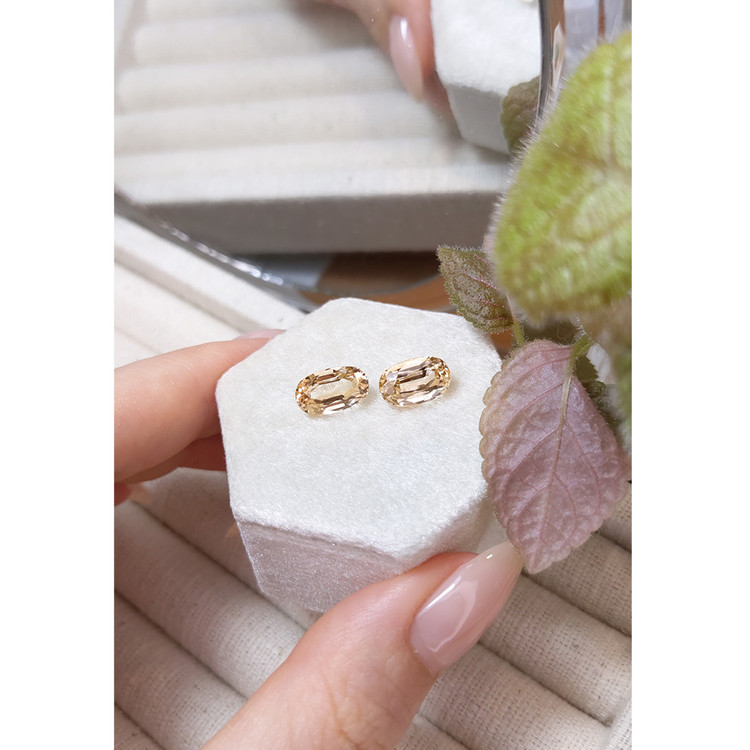 6.56 Ct.Tw. Imperial Topaz Pair from Brazil