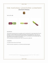 1.50 Ct.Tw.Total Carat Weight Tourmaline Pair from Mozambique Appraisal