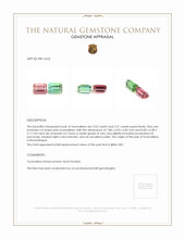 4.23&nbsp;Ct.Tw.Total Carat Weight Tourmaline Pair from Mozambique Appraisal