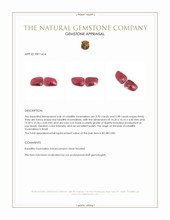 11.90 Ct.Tw.Total Carat Weight Rubellite Tourmaline Pair from Brazil Appraisal