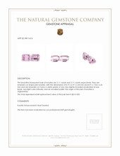 6.28&nbsp;Ct.Tw.Total Carat Weight Kunzite Pair from Afghanistan Appraisal