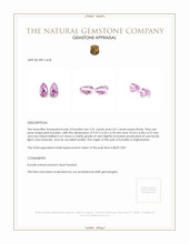 5.18 Ct.Tw.Total Carat Weight Kunzite Pair from Afghanistan Appraisal