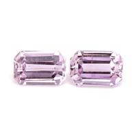4.32 Ct.Tw.Total Carat Weight Kunzite Pair from Afghanistan Video