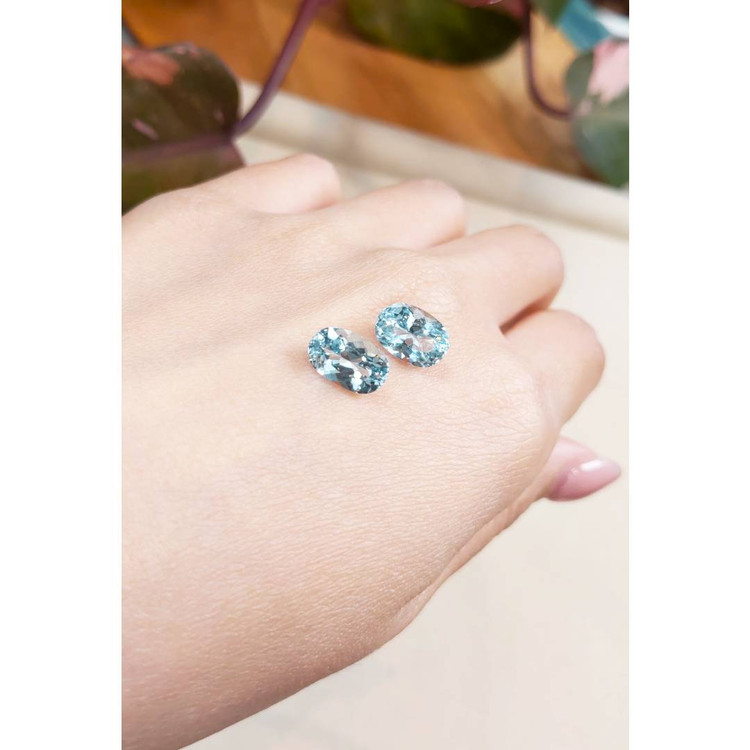 4.94 Ct.Tw. Aquamarine Pair from Brazil