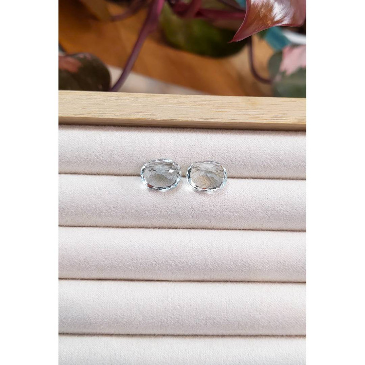 9.65 Ct.Tw. Aquamarine Pair from Brazil