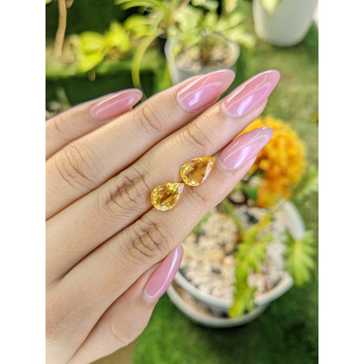 4.38 Ct.Tw. Citrine Pair from Brazil