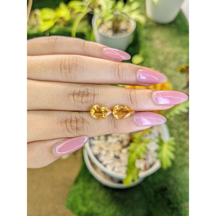 4.38 Ct.Tw. Citrine Pair from Brazil