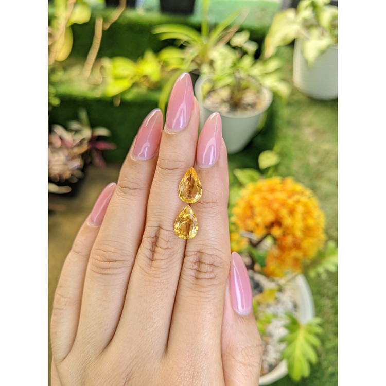 4.38 Ct.Tw. Citrine Pair from Brazil