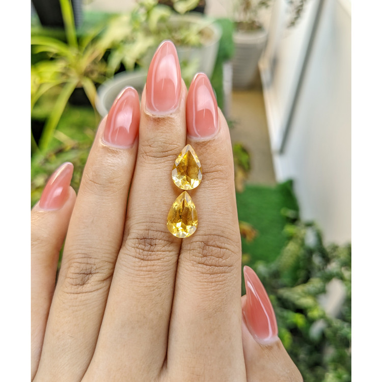 5.32 Ct.Tw. Citrine Pair from Brazil