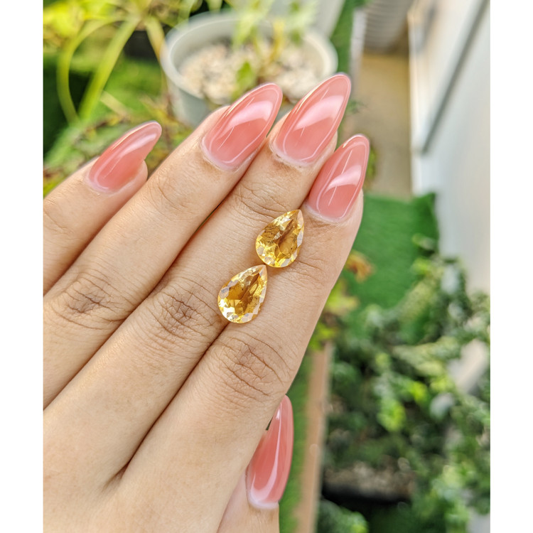 5.60 Ct.Tw. Citrine Pair from Brazil