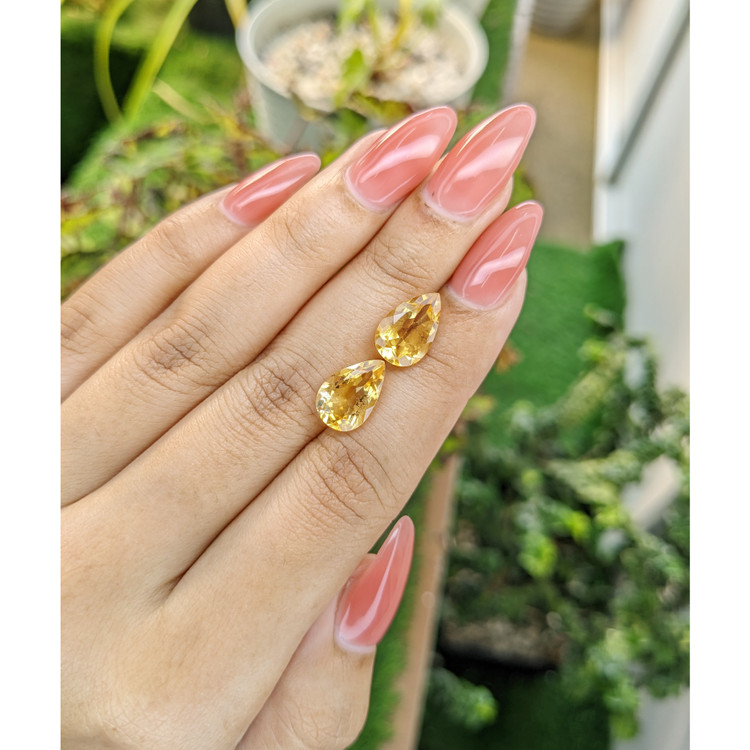 5.73 Ct.Tw. Citrine Pair from Brazil