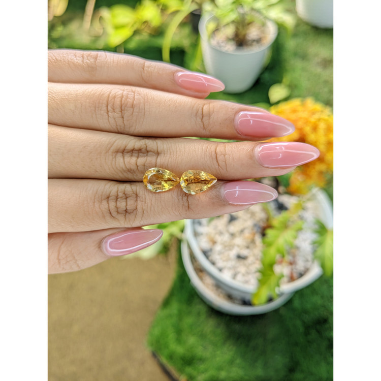 4.64 Ct.Tw. Citrine Pair from Brazil