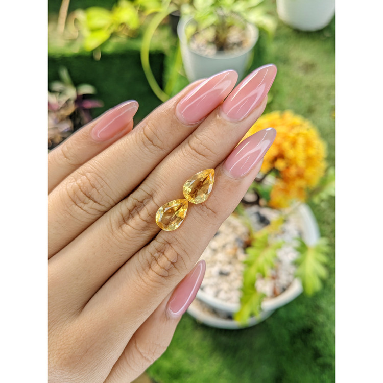 4.64 Ct.Tw. Citrine Pair from Brazil