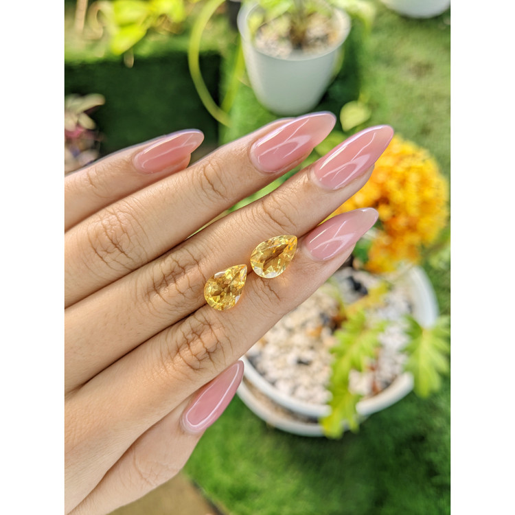 5.83 Ct.Tw. Citrine Pair from Brazil