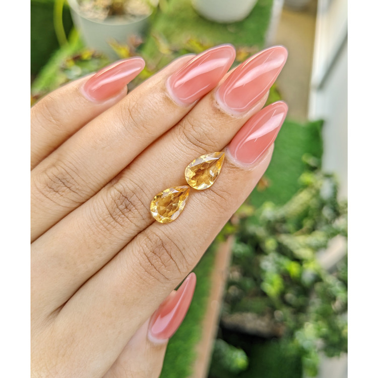 4.17 Ct.Tw. Citrine Pair from Brazil