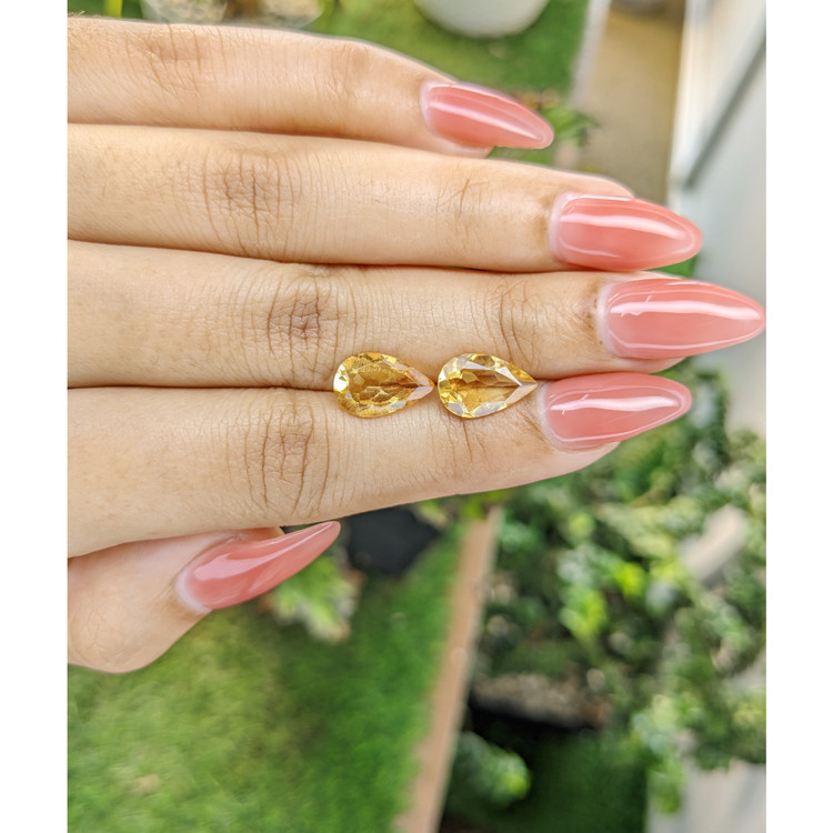 4.17 Ct.Tw. Citrine Pair from Brazil