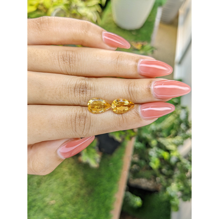4.66 Ct.Tw. Citrine Pair from Brazil