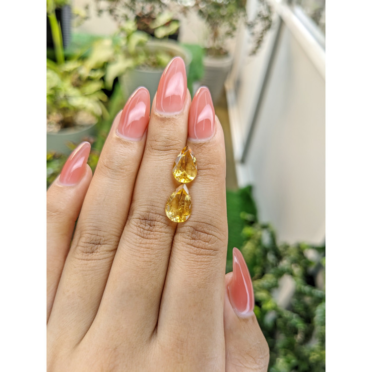 4.66 Ct.Tw. Citrine Pair from Brazil