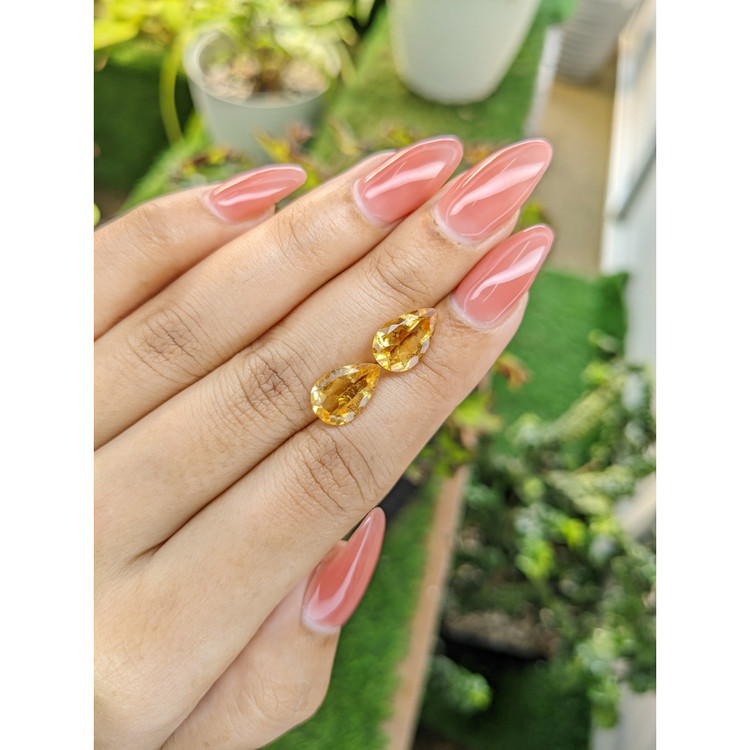 4.66 Ct.Tw. Citrine Pair from Brazil