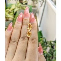 4.28 Ct.Tw.Total Carat Weight Citrine Pair from Brazil Life Style