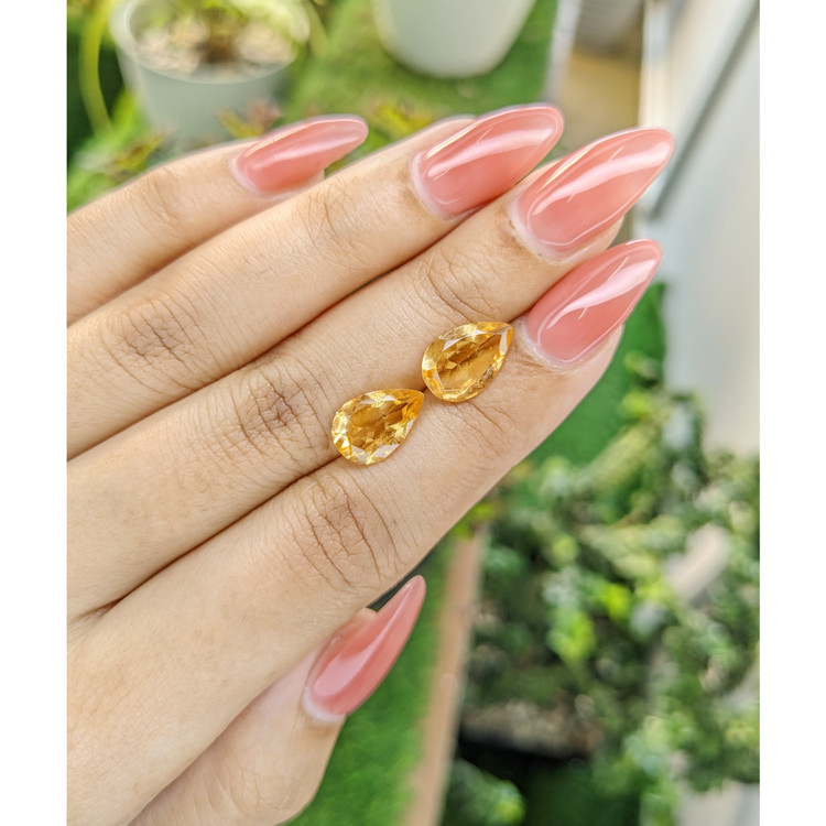 4.36 Ct.Tw. Citrine Pair from Brazil