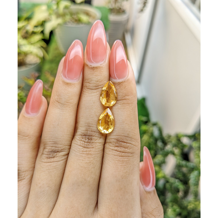 4.36 Ct.Tw. Citrine Pair from Brazil