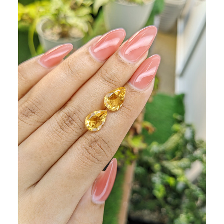 4.78 Ct.Tw. Citrine Pair from Brazil