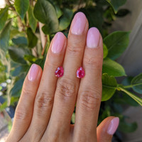 2.78&nbsp;Ct.Tw.Total Carat Weight Ruby Pair from Burma (Myanmar) Life Style