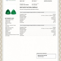 0.52 Ct.Tw.Total Carat Weight Emerald Pair from Zambia Scan Report