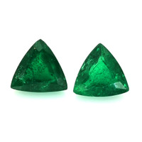 0.52 Ct.Tw.Total Carat Weight Emerald Pair from Zambia Video