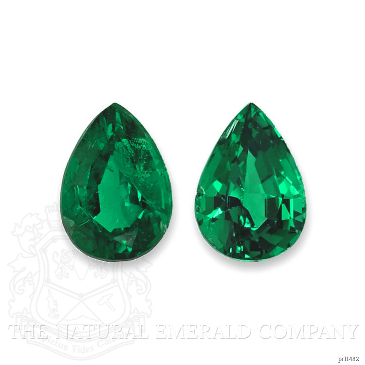 0.68 Ct.Tw. Emerald Pair from Zambia