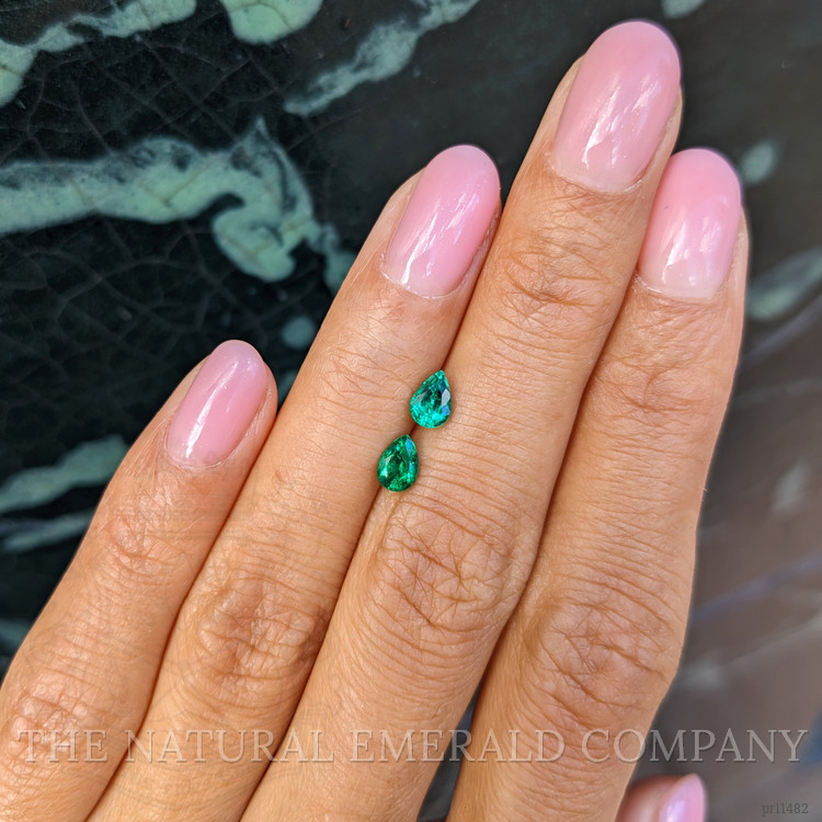 0.68 Ct.Tw. Emerald Pair from Zambia