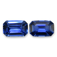 1.09&nbsp;Ct.Tw.Total Carat Weight Blue Sapphire Pair from Ceylon (Sri Lanka) Video