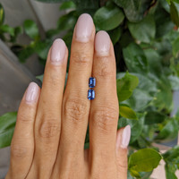1.25&nbsp;Ct.Tw.Total Carat Weight Blue Sapphire Pair from Ceylon (Sri Lanka) Life Style
