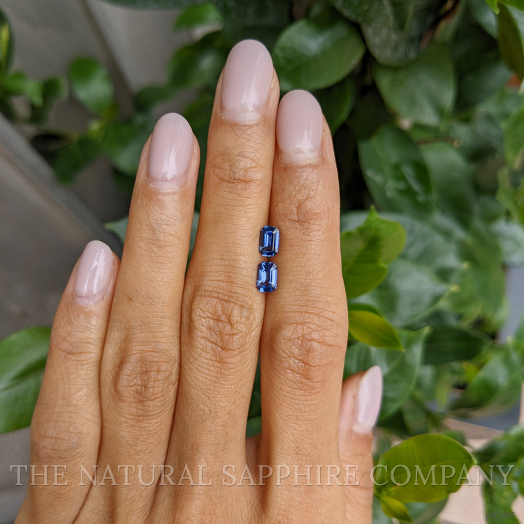 1.25 Ct.Tw. Blue Sapphire Pair from Ceylon (Sri Lanka)