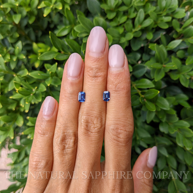1.25 Ct.Tw. Blue Sapphire Pair from Ceylon (Sri Lanka)