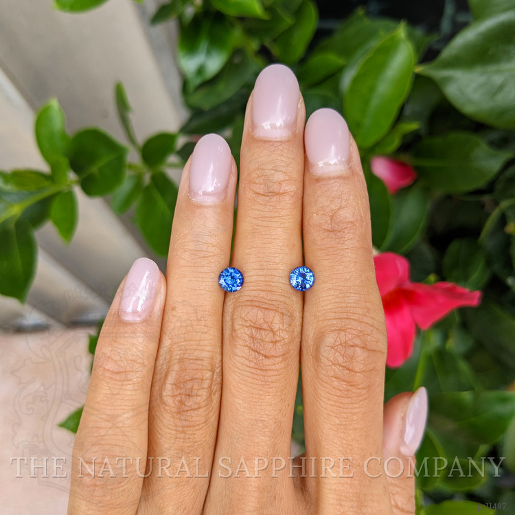 1.26 Ct.Tw. Blue Sapphire Pair from Ceylon (Sri Lanka)