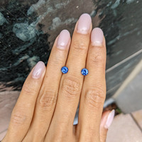 1.26&nbsp;Ct.Tw.Total Carat Weight Blue Sapphire Pair from Ceylon (Sri Lanka) Life Style