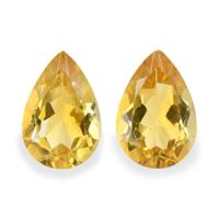 5.47 Ct.Tw. Pear Citrine Pair