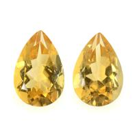 5.30 Ct.Tw. Pear Citrine Pair