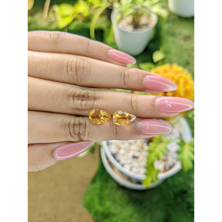 4.68 Ct.Tw. Citrine Pair from Brazil
