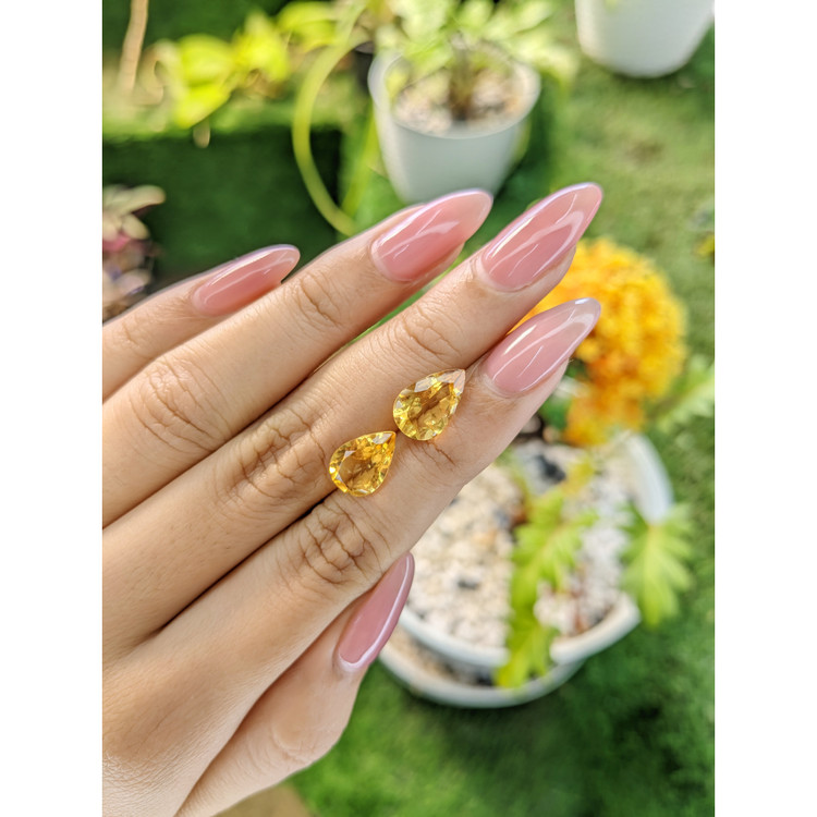 4.68 Ct.Tw. Citrine Pair from Brazil